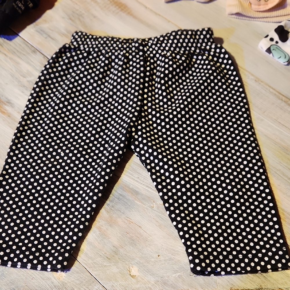 Bon Bebe Black and White Polka Dot Kids Casual Bottoms
